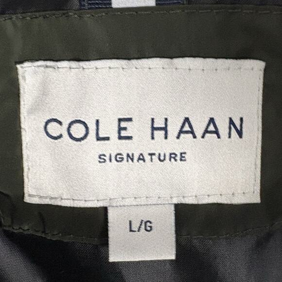 Cole Haan Mens Puffer Coat Jacket Olive Green Outdoors Preppy Size L - Picture 5 of 6